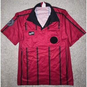 Official Sports International Red Soccer Football Referee Polo Shirt Medium